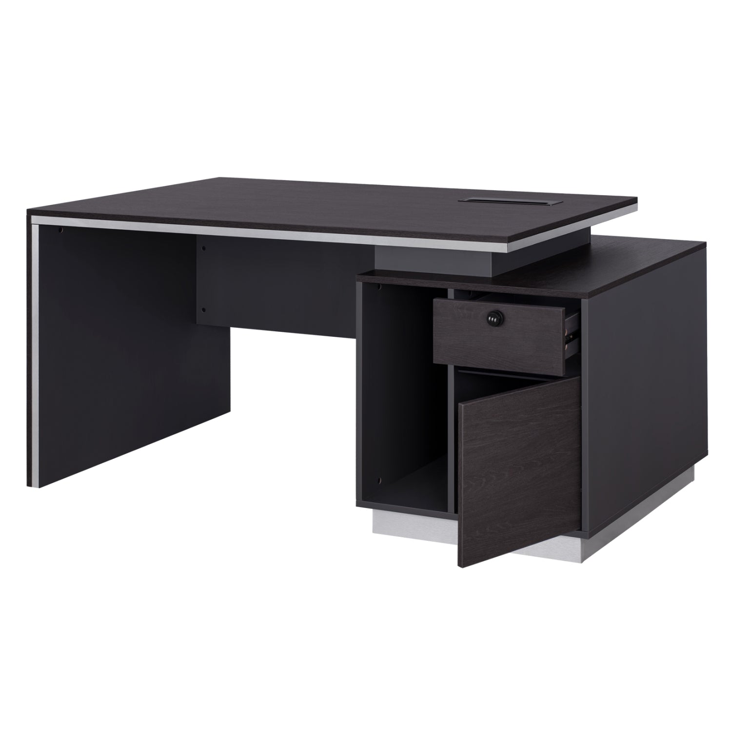 Professional office with right cabinet Rosewood HM2087R 160x80x76cm