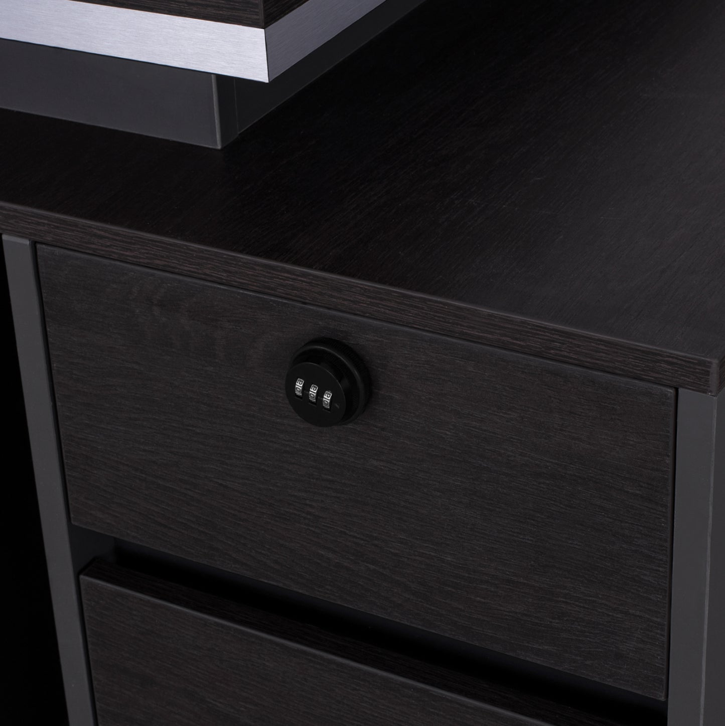 Professional Office with Right closet Rosewood HM2113R 180x80x76cm