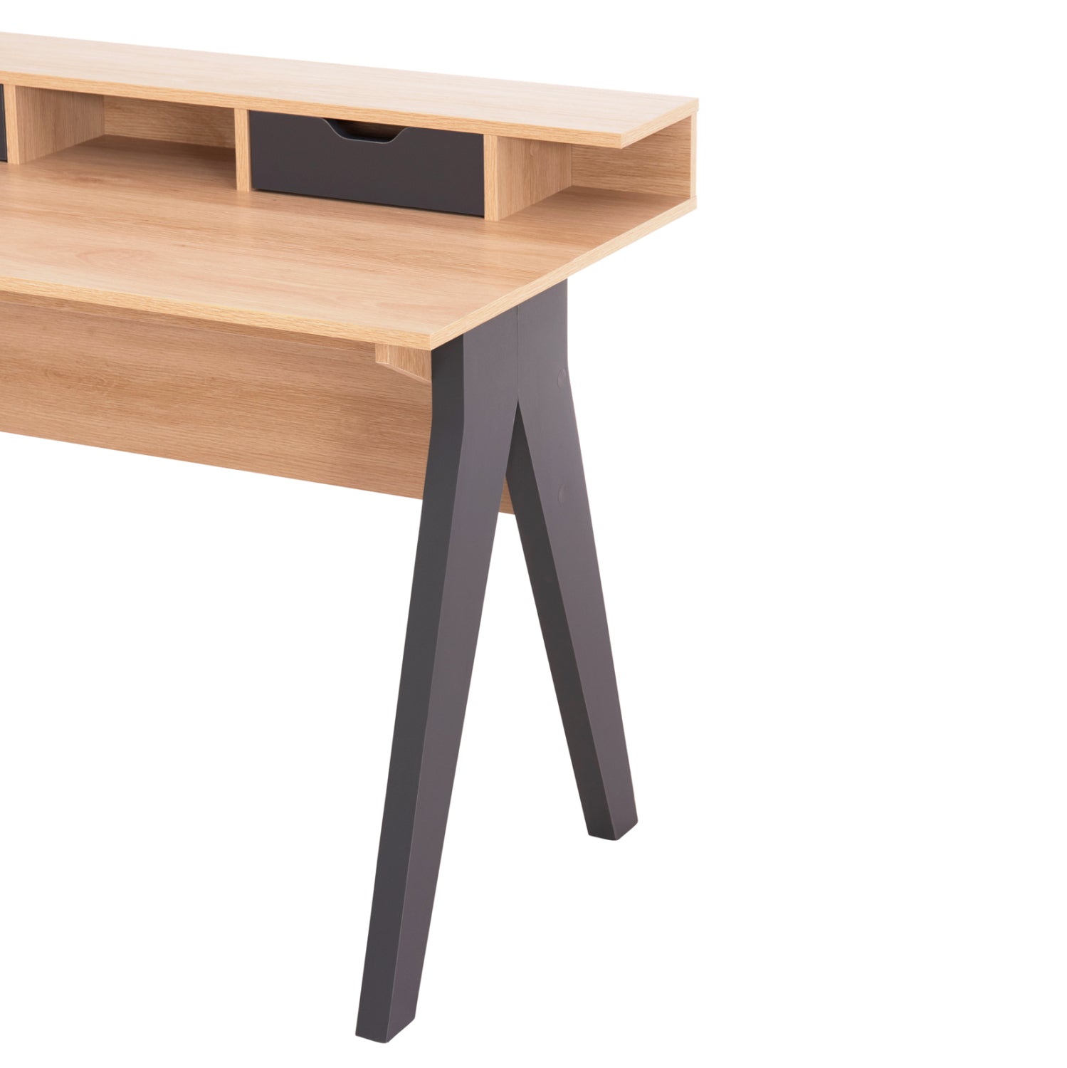 DESK REXIN HM18290 MELAMINE IN SONAMA-GREY 120x19-59x75-85.5Hcm..