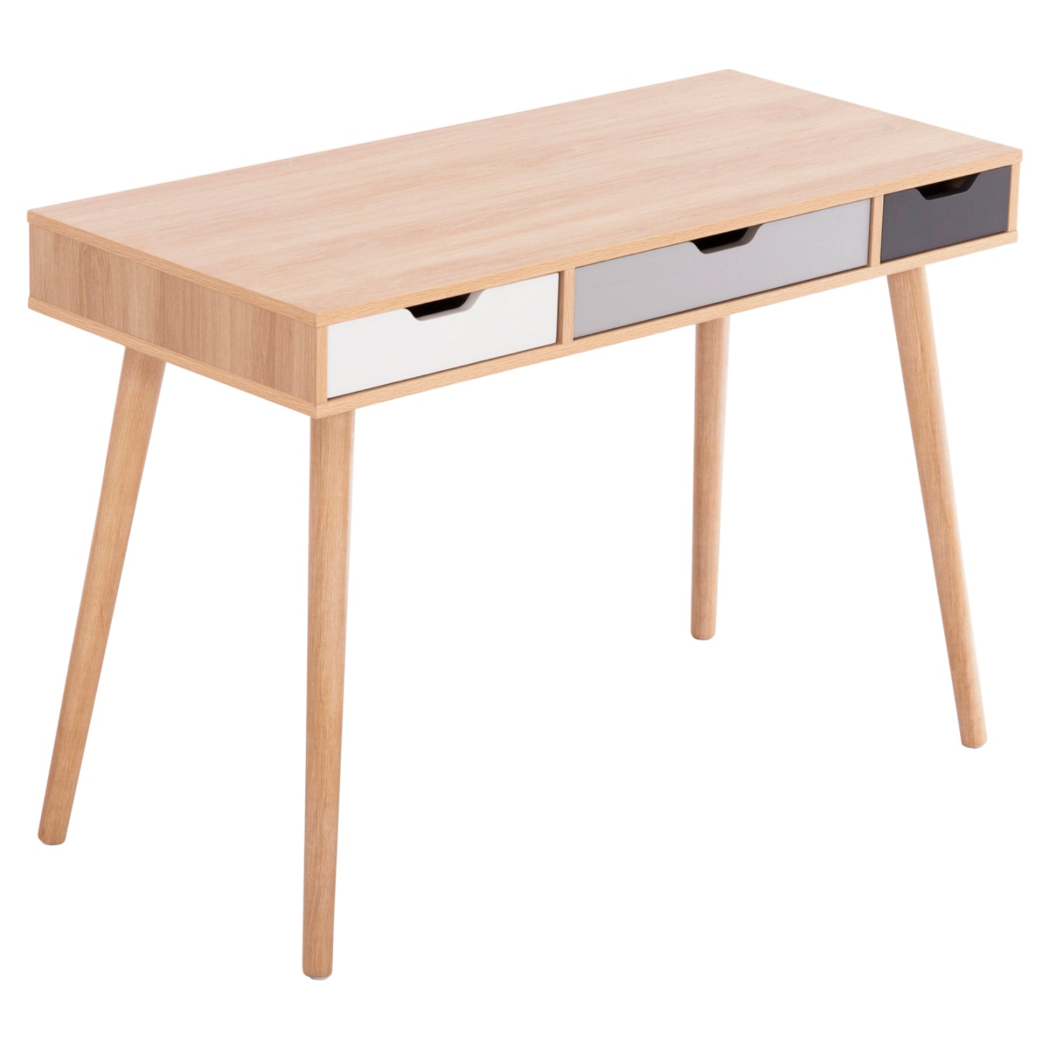 DESK GAET HM18292 MELAMINE IN SONAMA-GREY-BEIGE-WHITE 110x50x76.5Hcm.
