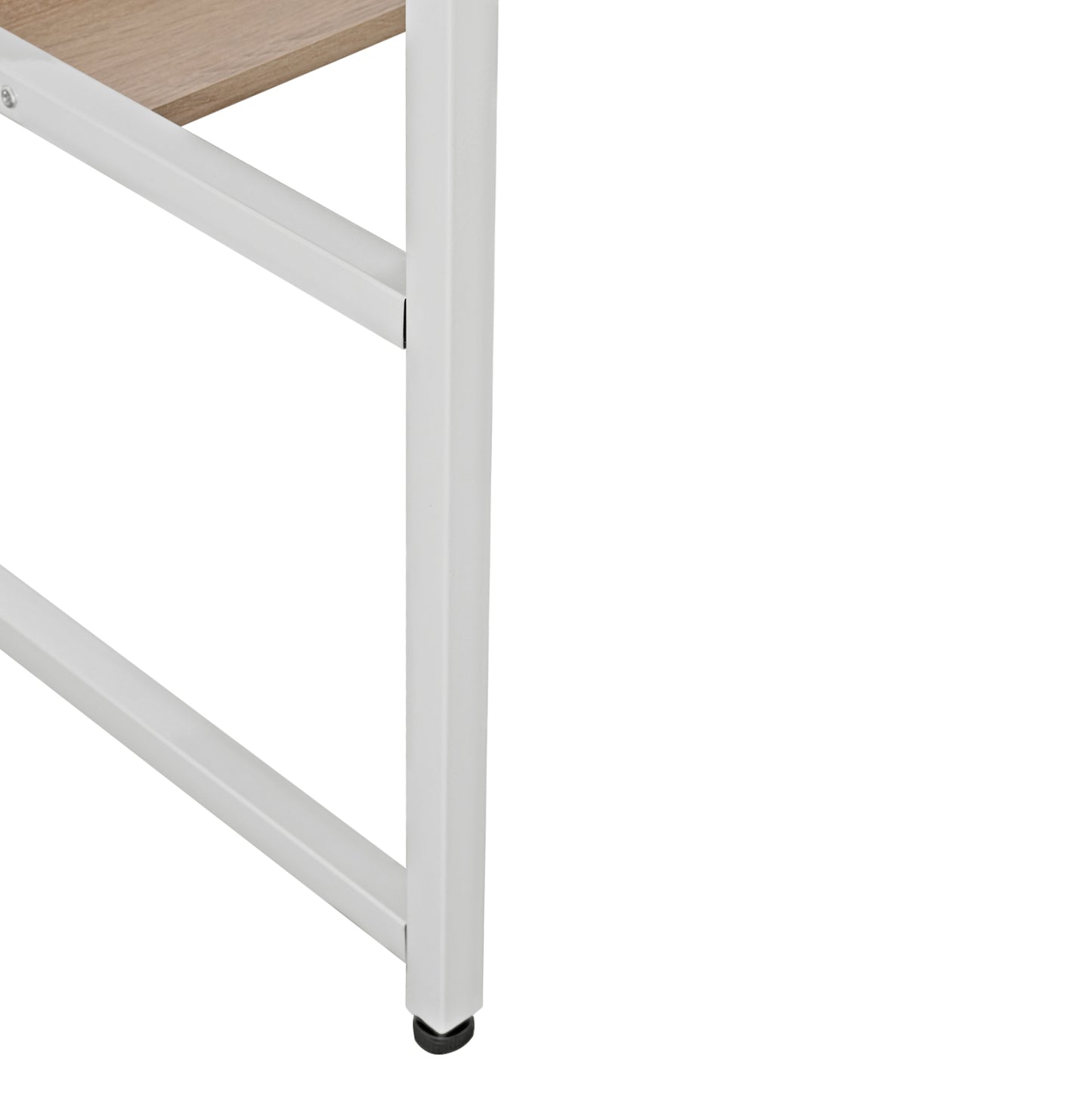 DESK PORTIS HM2131.01 MELAMINE IN SONAMA WITH WHITE MATTE METAL FRAME 120X50X75cm.
