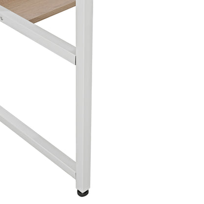 DESK PORTIS HM2131.01 MELAMINE IN SONAMA WITH WHITE MATTE METAL FRAME 120X50X75cm.