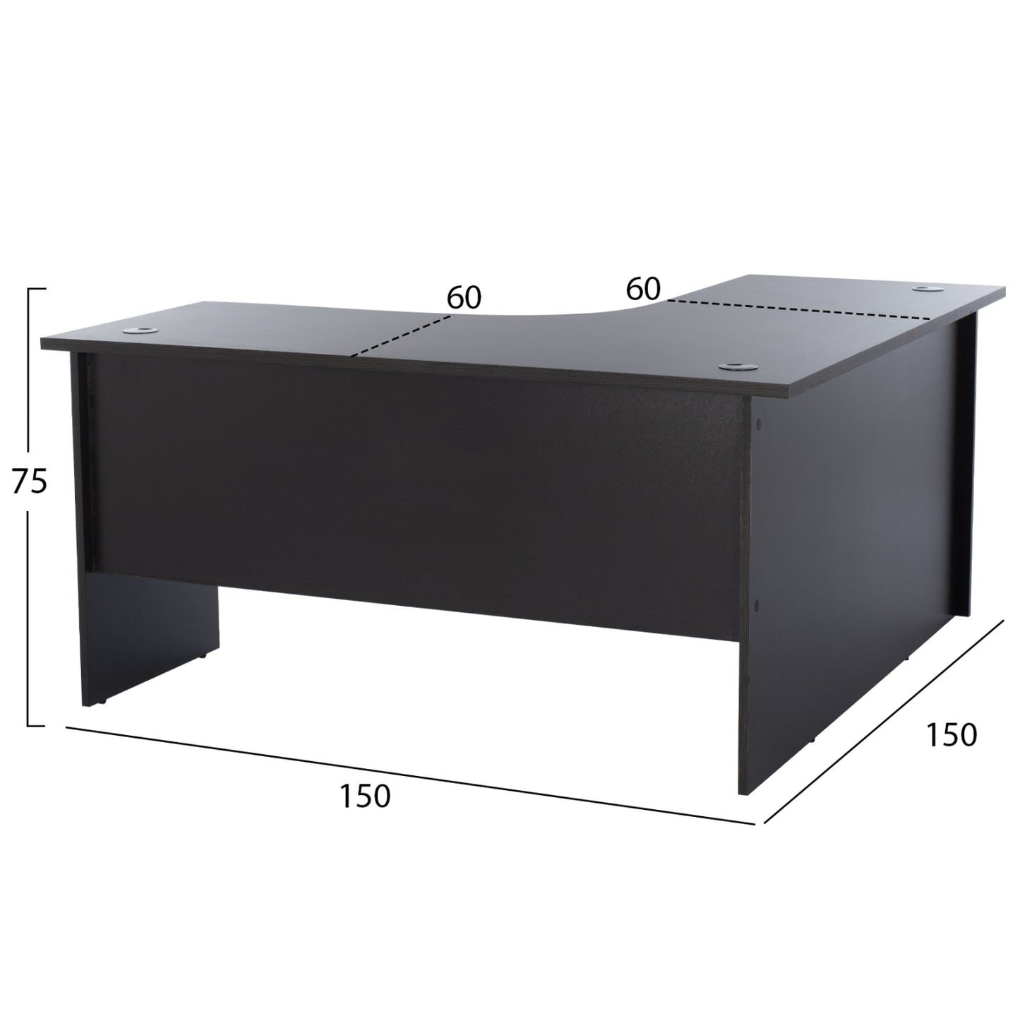 Proffesional office corner 150x150Χ75 HM2019.02 Wenge
