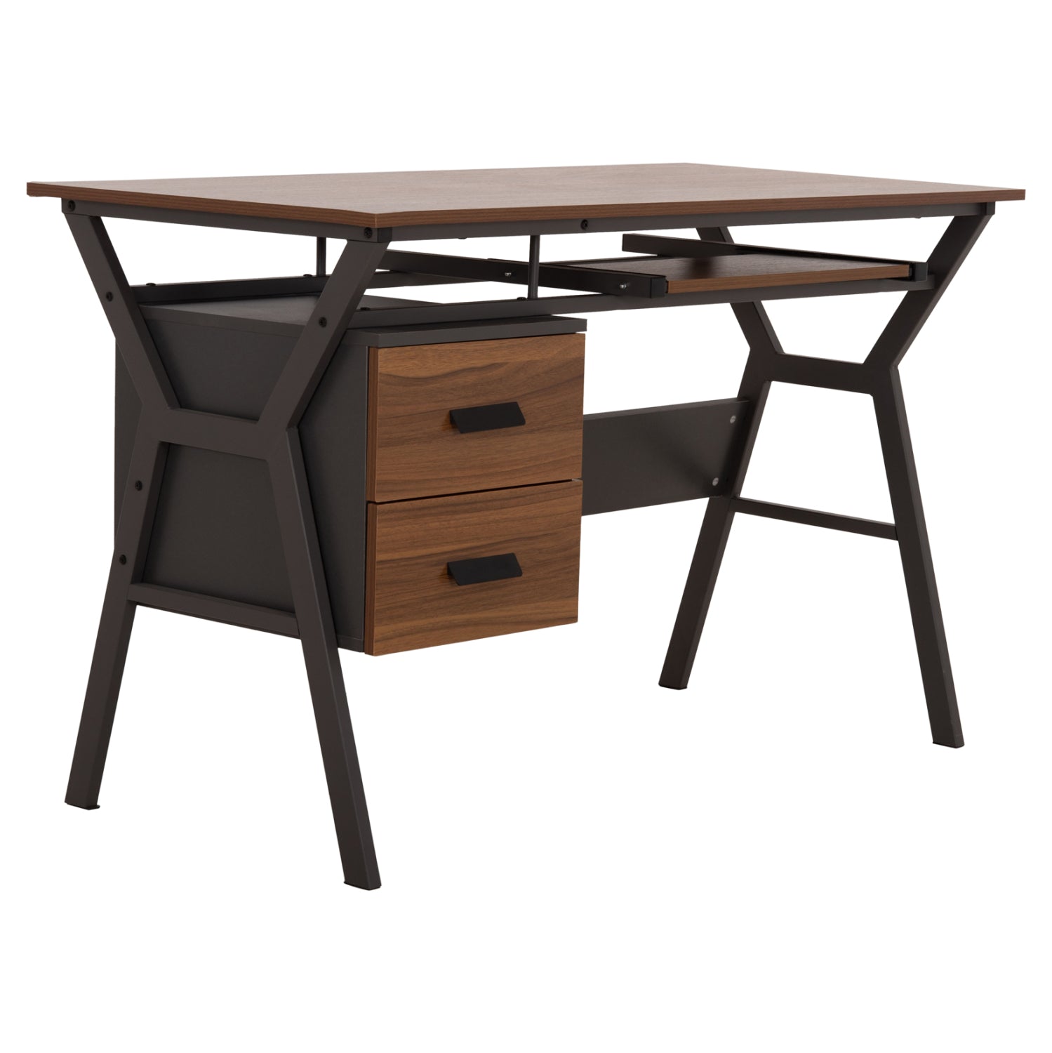 DESK VITINO HM2130.03, walnut-grey, 120X60X76H
