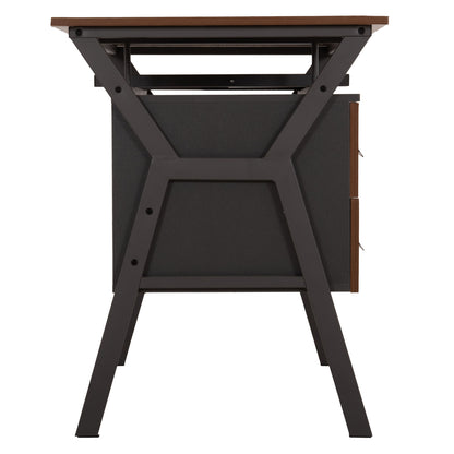 DESK VITINO HM2130.03, walnut-grey, 120X60X76H