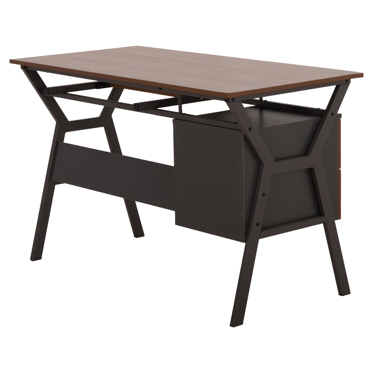 DESK VITINO HM2130.03, walnut-grey, 120X60X76H