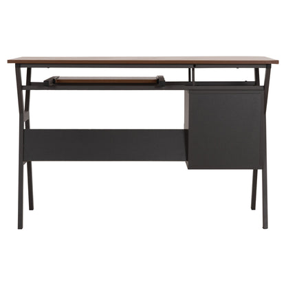 DESK VITINO HM2130.03, walnut-grey, 120X60X76H