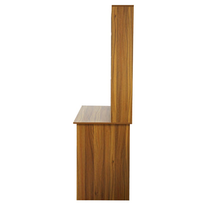 HM2032.04 desk STATUS with bookcase-shelves, walnut,120x55x182