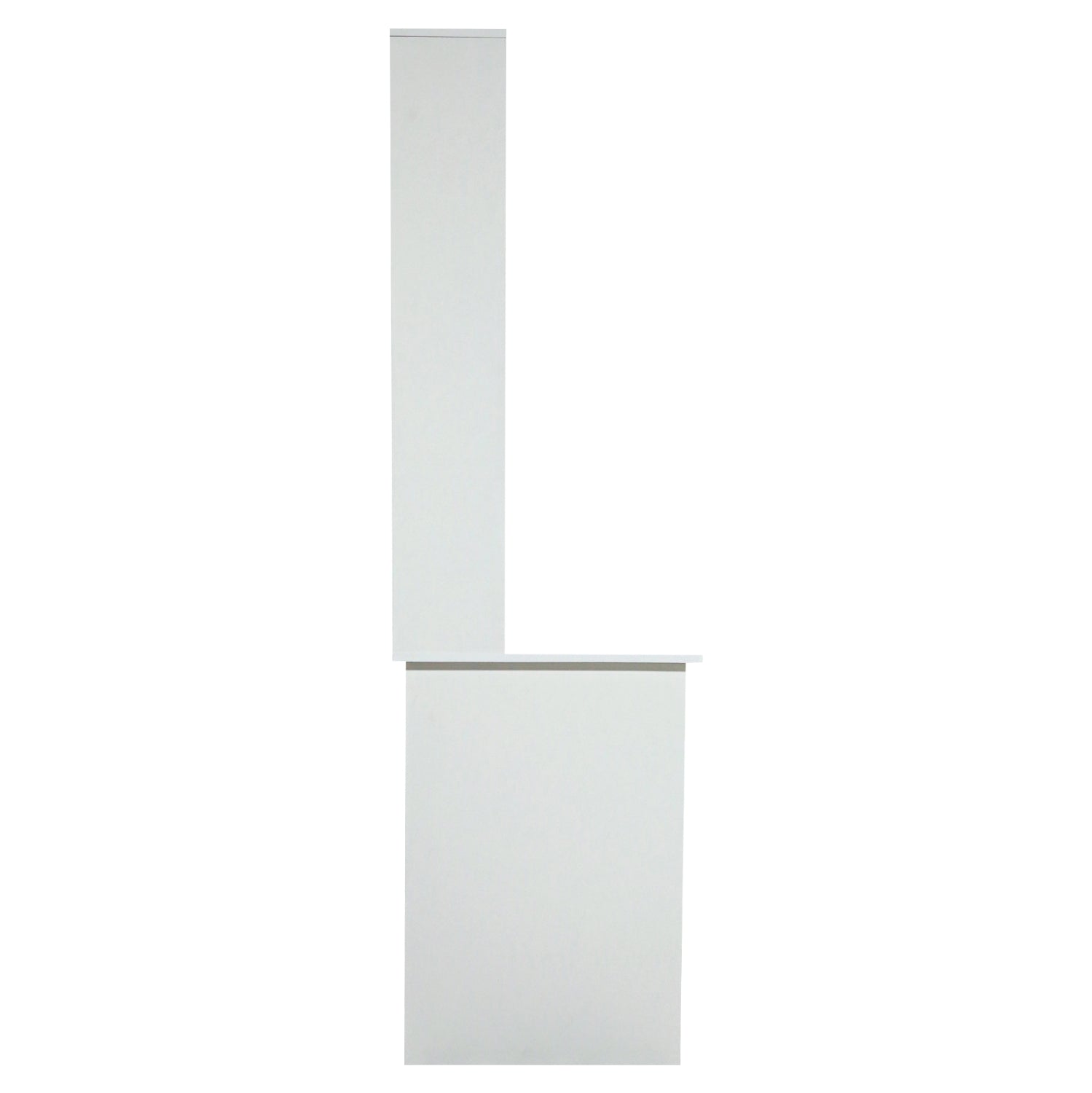 HM2032.03 desk "STATUS" with bookcase-shelves, white, 120x55x182