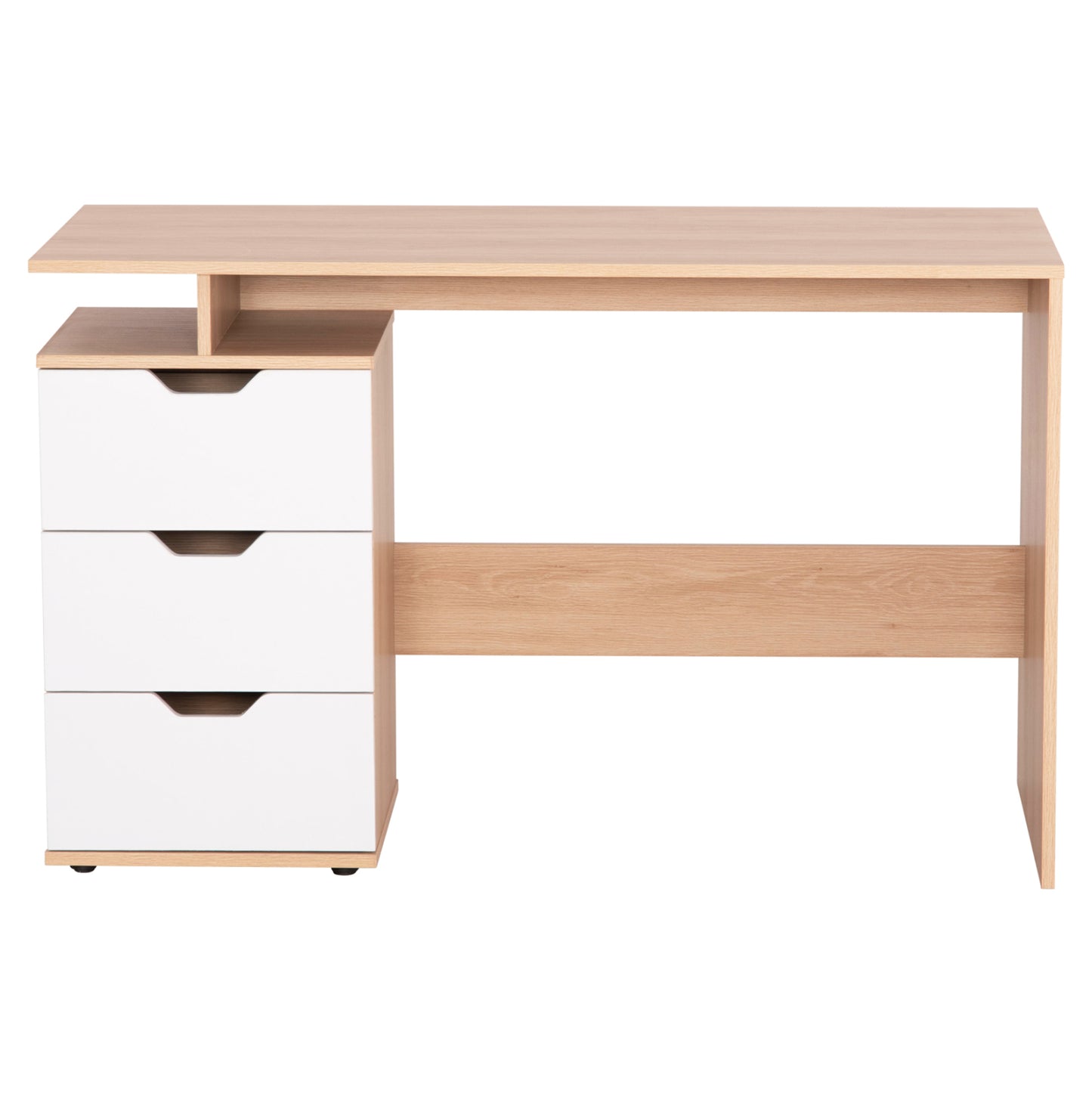 DESK WITH DRAWERS COLT HM18291 MELAMINE IN SONAMA-WHITE 120x53x75Hcm.
