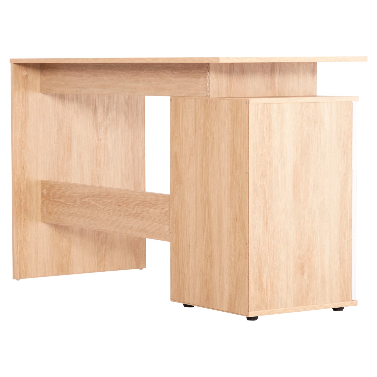 DESK WITH DRAWERS COLT HM18291 MELAMINE IN SONAMA-WHITE 120x53x75Hcm.