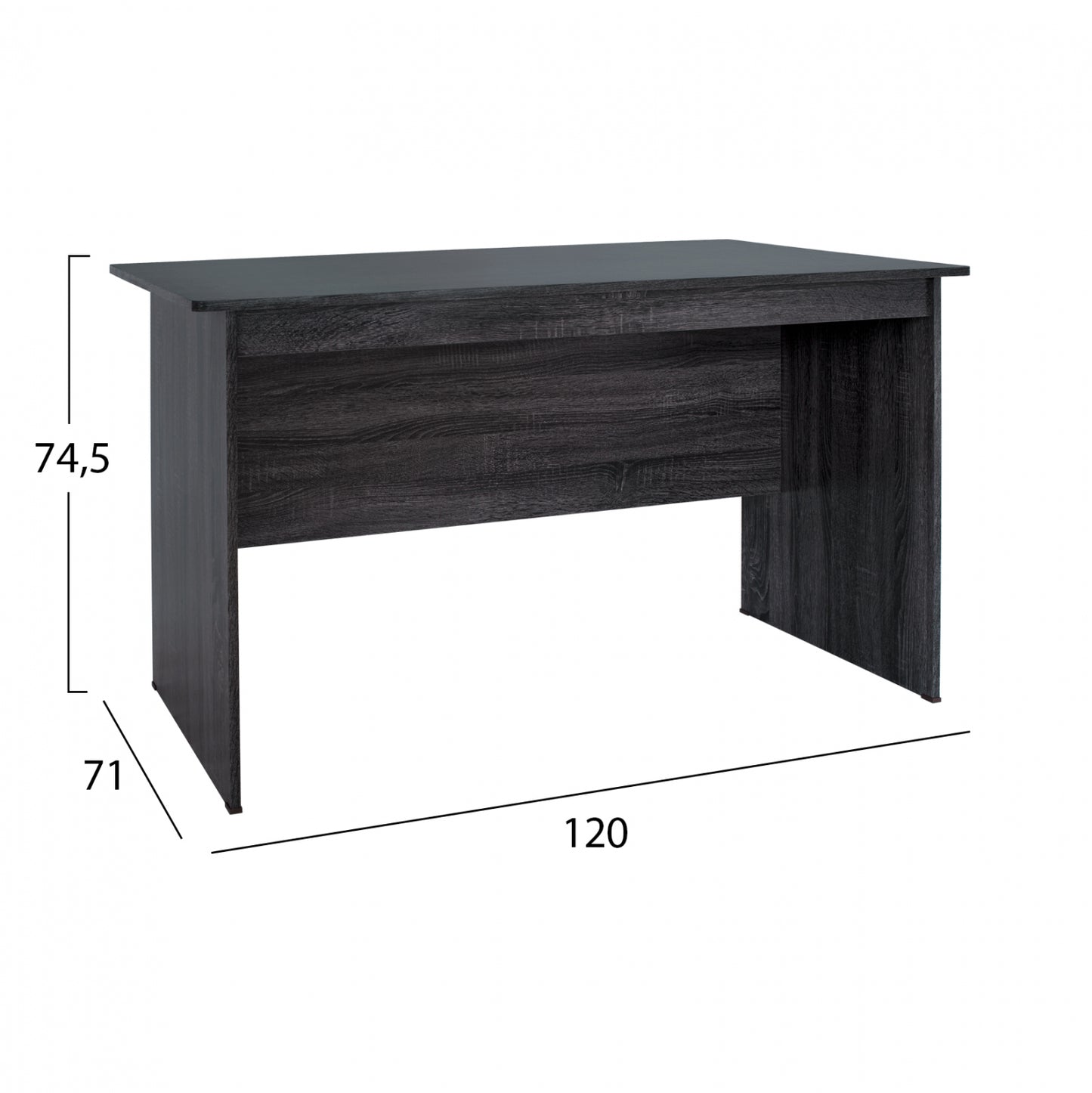 Office melamine 120x71x74.5 HM2285.01 grey color
