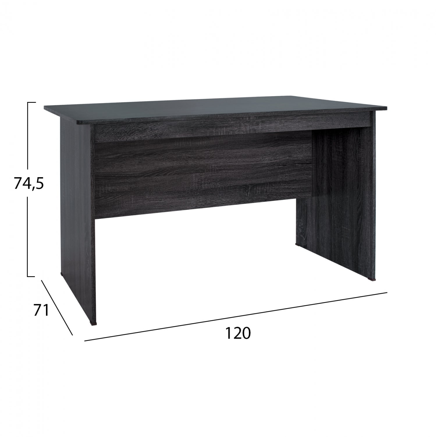 Office melamine 120x71x74.5 HM2285.01 grey color