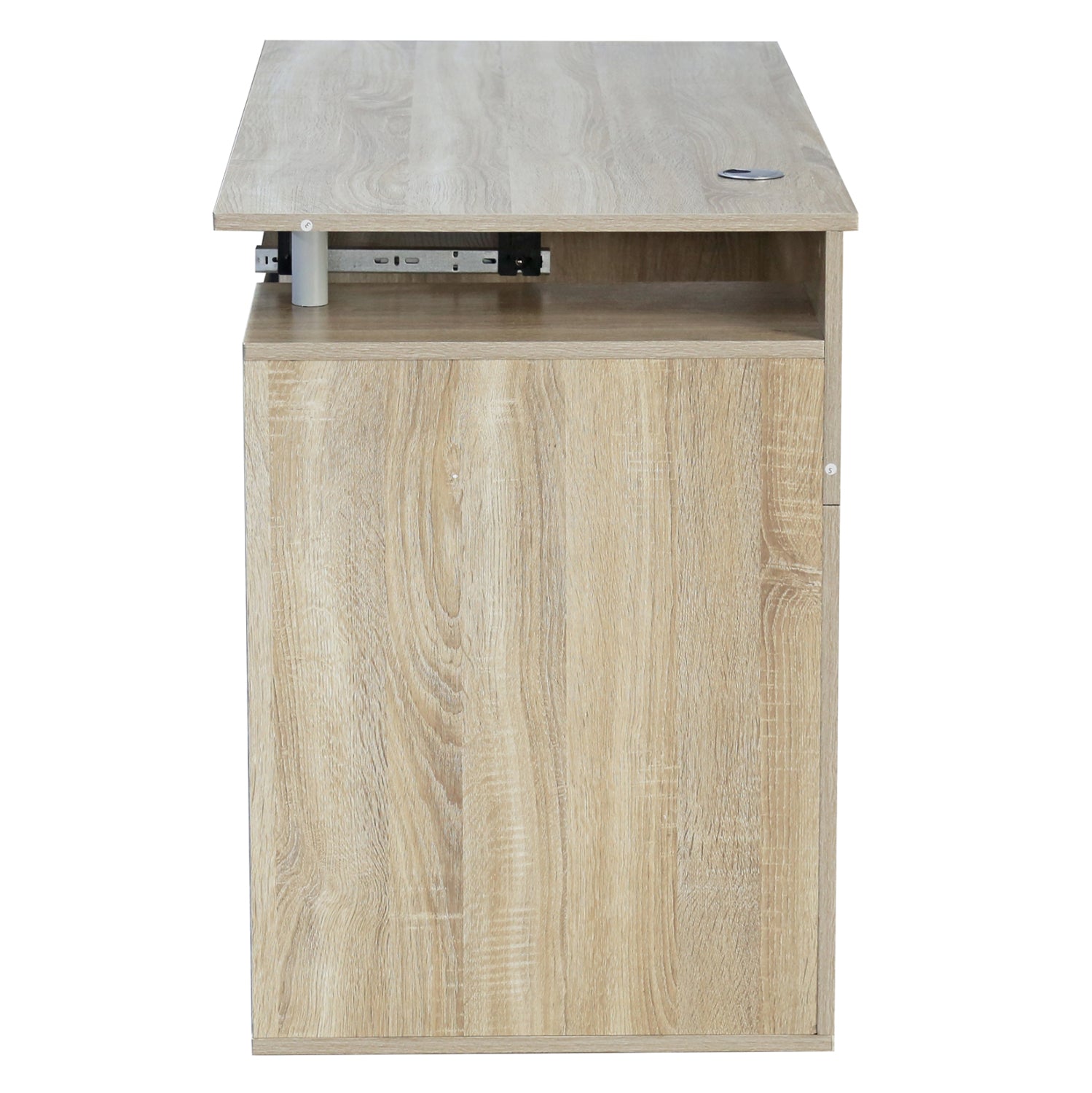 MELAMINE DESK STATUS HM2026.02 SONOMA-WHITE 120Χ55Χ76 cm.