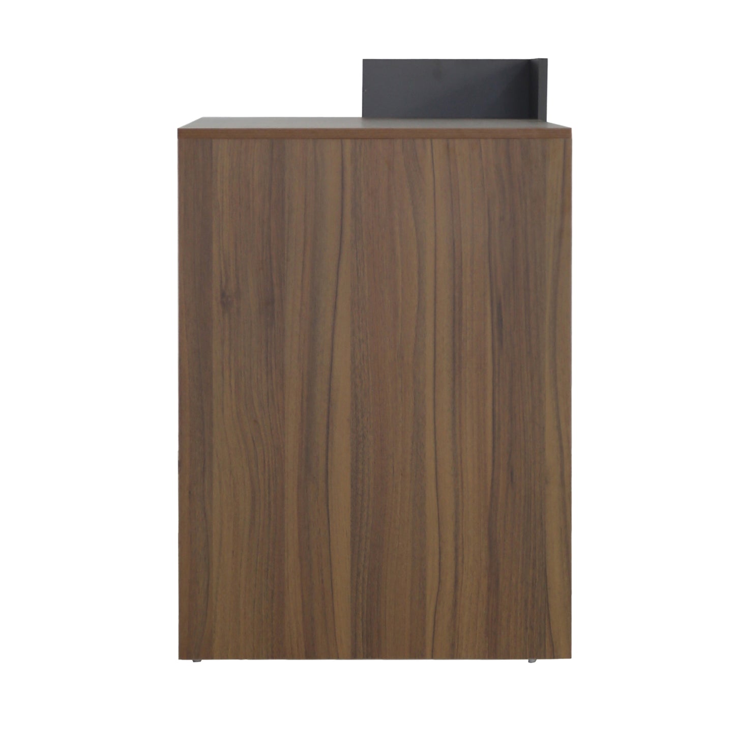 MELAMINE DESK WITH SHELVES SYNDYA HM8994.01 WALNUT- GRAY 112x55x85H cm.
