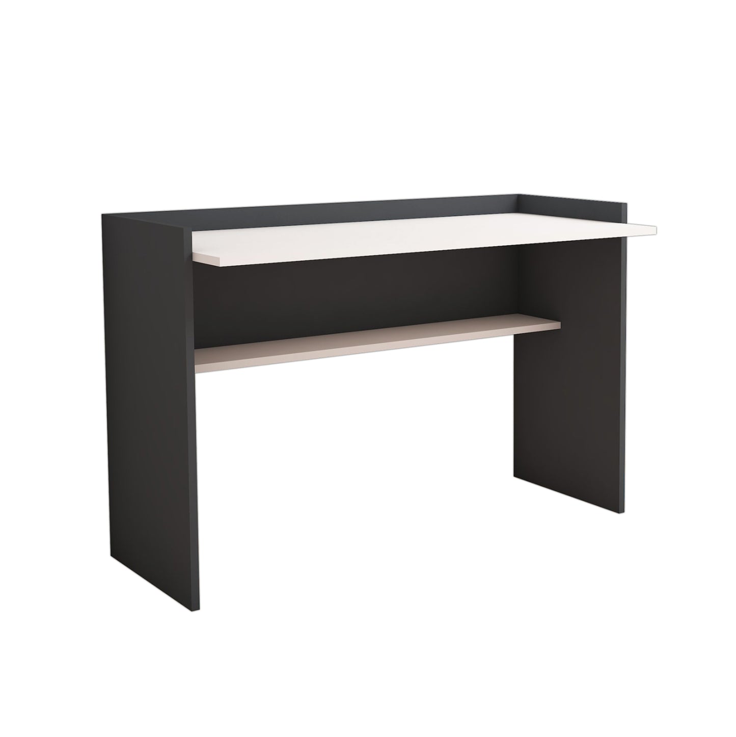 DESK MELAMINE GREY-WHITE 118x58x80Hcm.HM9227.13