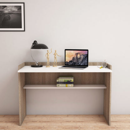 DESK MELAMINE SONOMA WHITE 118x58x80Hcm.HM9227.12