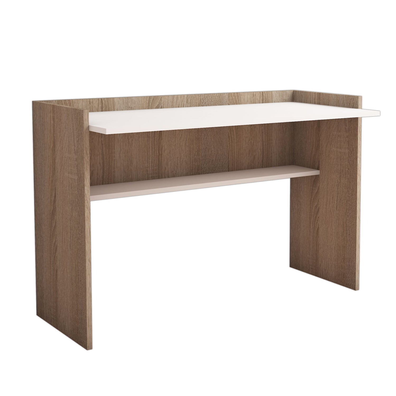DESK MELAMINE SONOMA WHITE 118x58x80Hcm.HM9227.12
