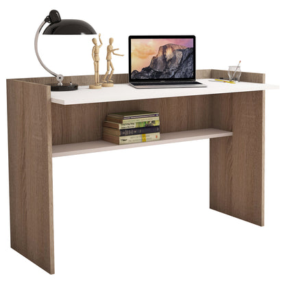 DESK MELAMINE SONOMA WHITE 118x58x80Hcm.HM9227.12