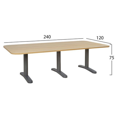 Professional conference office HM2047.11 in oak color 240x120x75 cm.