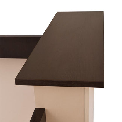 RECEPTION DESK DALTON HM2068.01 MELAMINE IN WENGE-BEIGE 240x80x106Hcm.