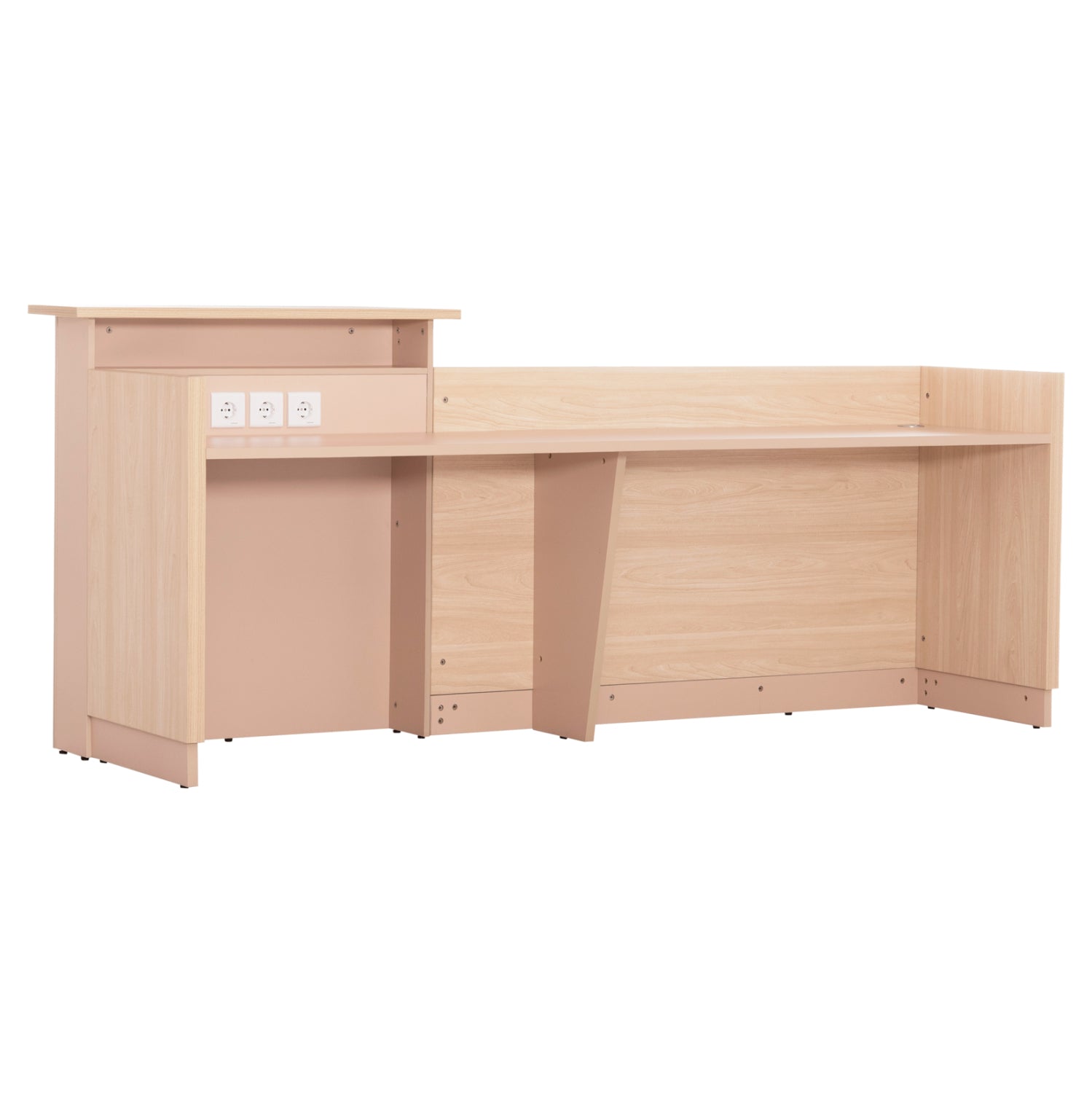 RECEPTION DESK DALTON HM2068.02 MELAMINE IN SONAMA-BEIGE 240x80x106Hcm.