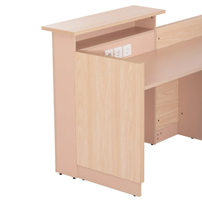 RECEPTION DESK DALTON HM2068.02 MELAMINE IN SONAMA-BEIGE 240x80x106Hcm.