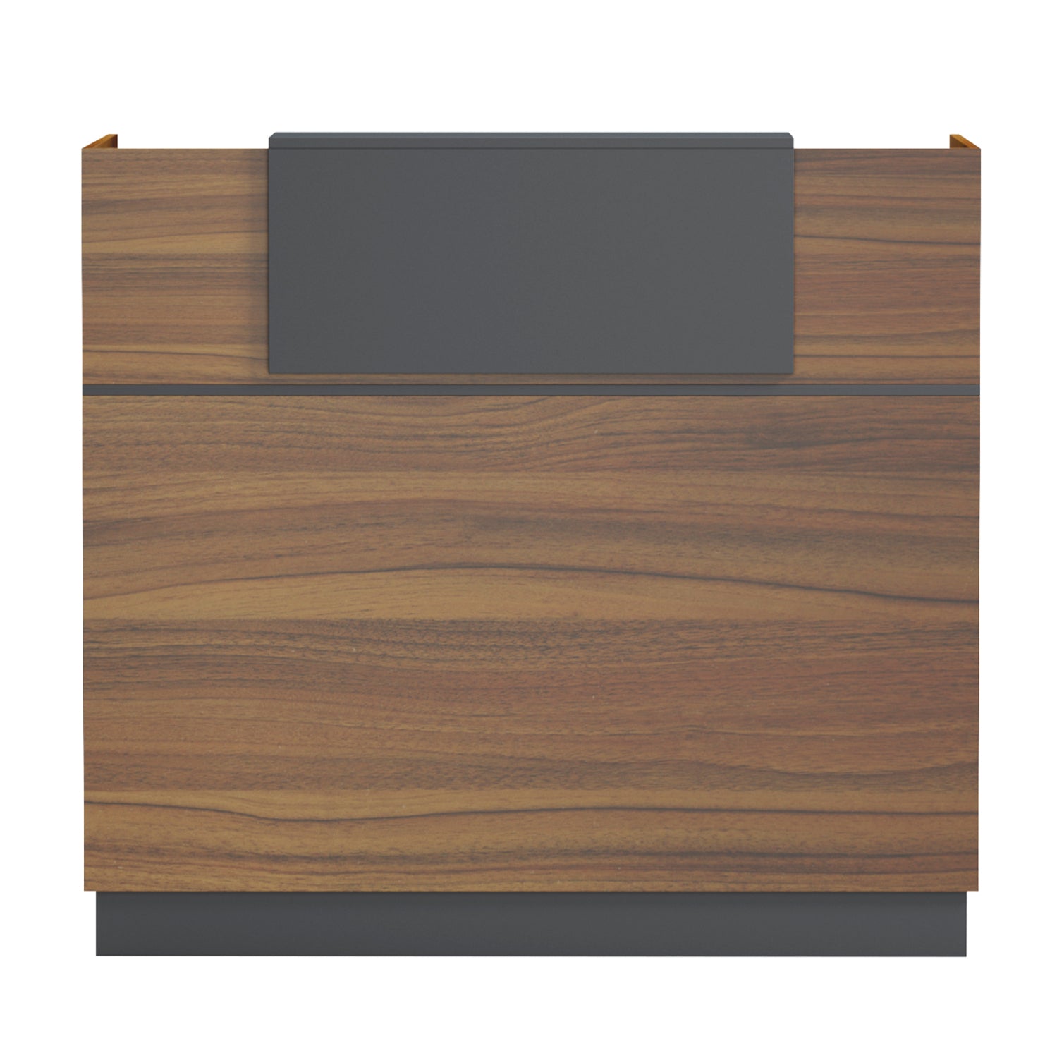 RECEPTION DESK BARRY HM2152.03 MELAMINE IN WALNUT/GREY 120x70x110Hcm.