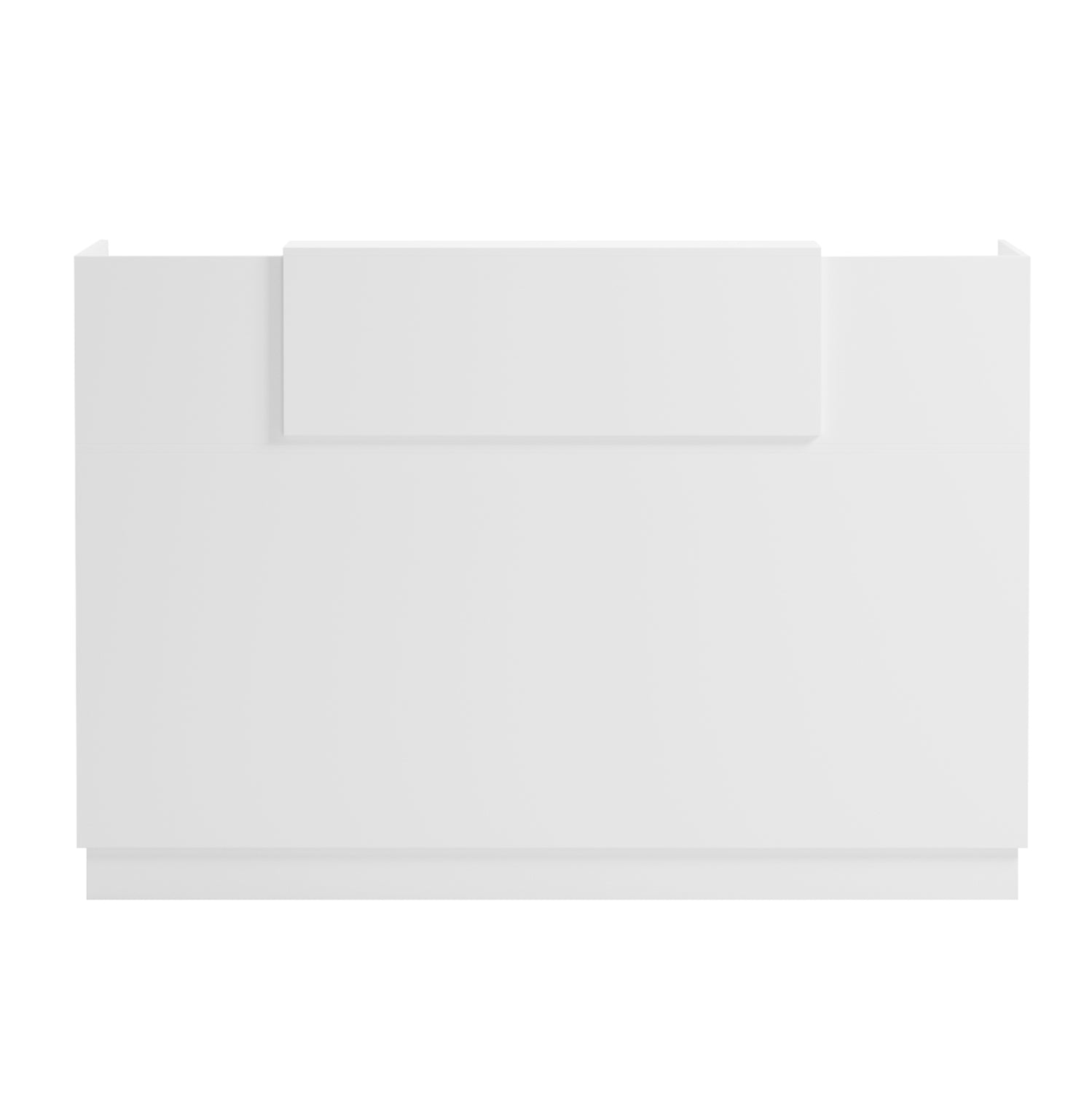 RECEPTION DESK BARRY HM2153.02 MELAMINE IN ALL WHITE 160x70x110Hcm.
