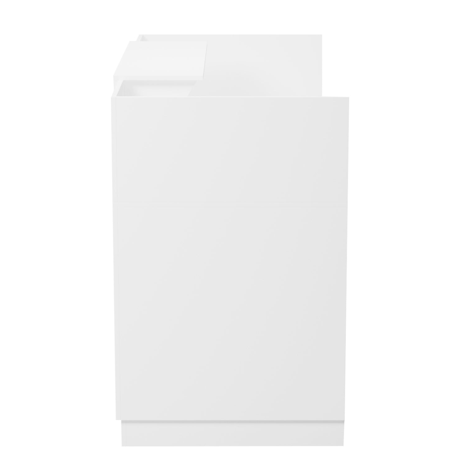 RECEPTION DESK BARRY HM2153.02 MELAMINE IN ALL WHITE 160x70x110Hcm.