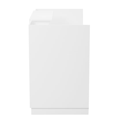 RECEPTION DESK BARRY HM2153.02 MELAMINE IN ALL WHITE 160x70x110Hcm.