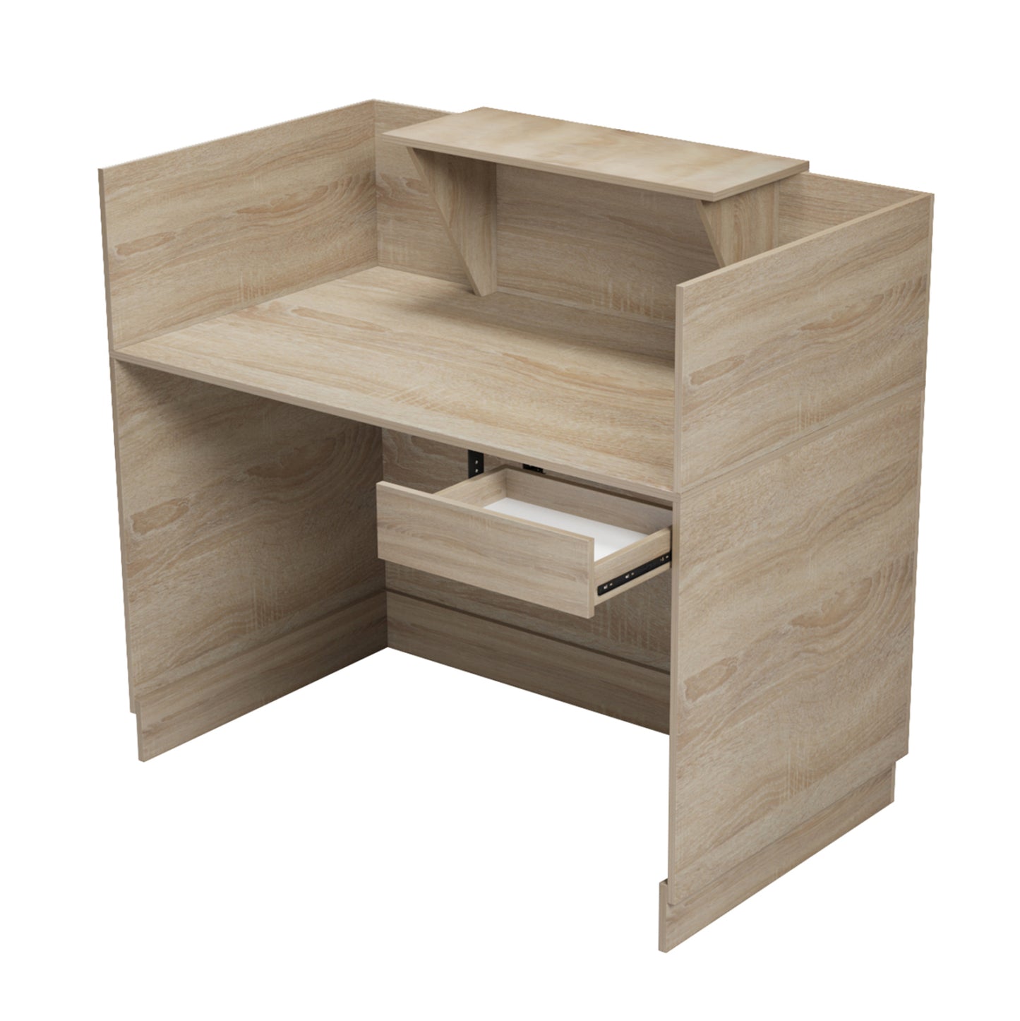 RECEPTION DESK BARRY HM2152.01 MELAMINE IN SONAMA COLOR 120x70x110Hcm.