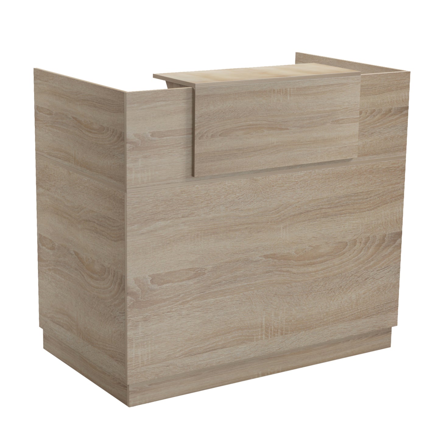 RECEPTION DESK BARRY HM2152.01 MELAMINE IN SONAMA COLOR 120x70x110Hcm.
