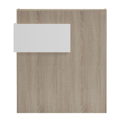 RECEPTION DESK GAND HM2154.01 MELAMINE IN SONAMA/WHITE 95.5x40x110Hcm.