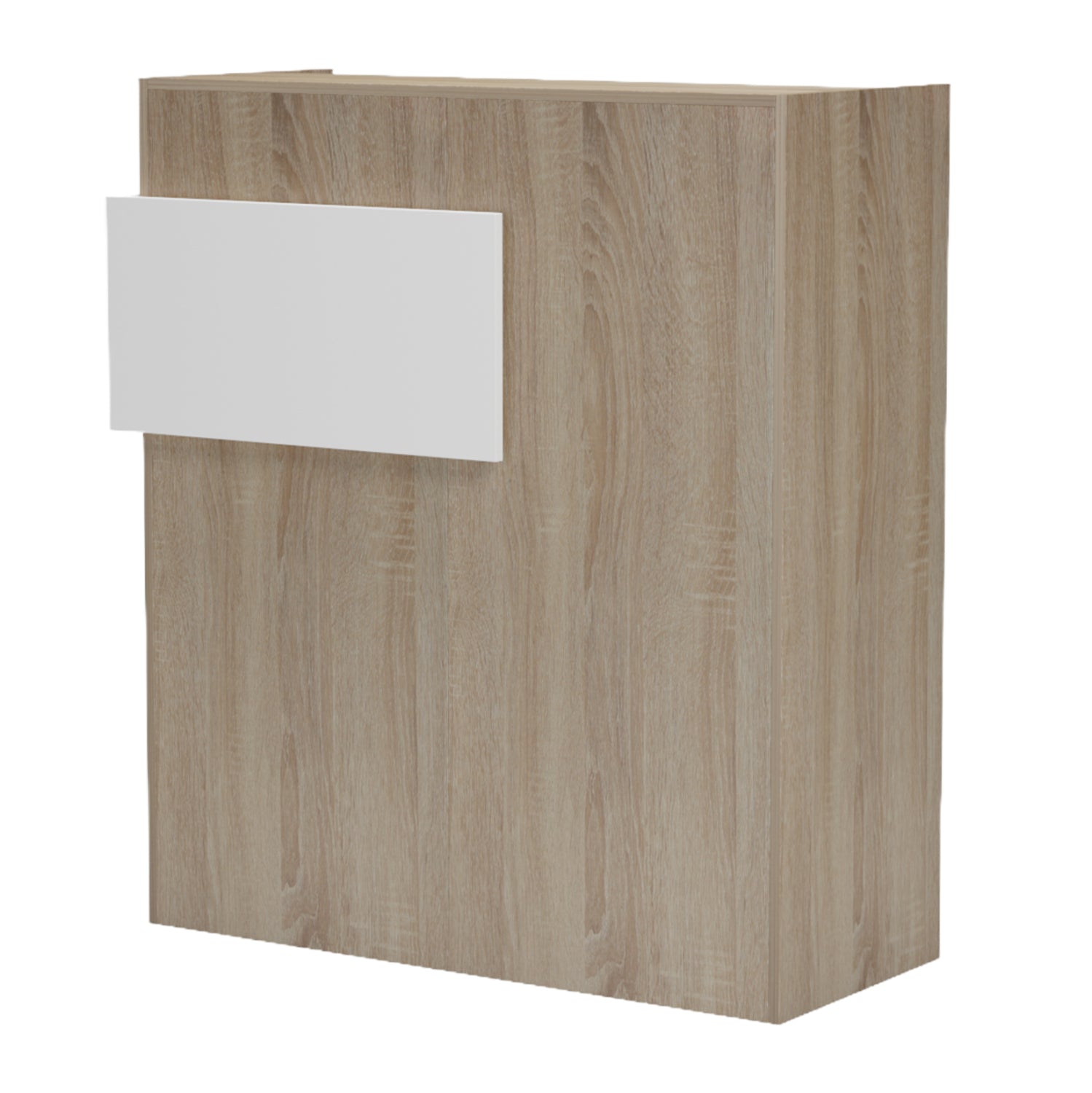 RECEPTION DESK GAND HM2154.01 MELAMINE IN SONAMA/WHITE 95.5x40x110Hcm.