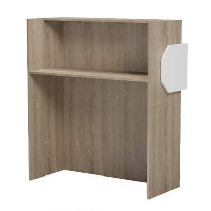 RECEPTION DESK GAND HM2154.01 MELAMINE IN SONAMA/WHITE 95.5x40x110Hcm.