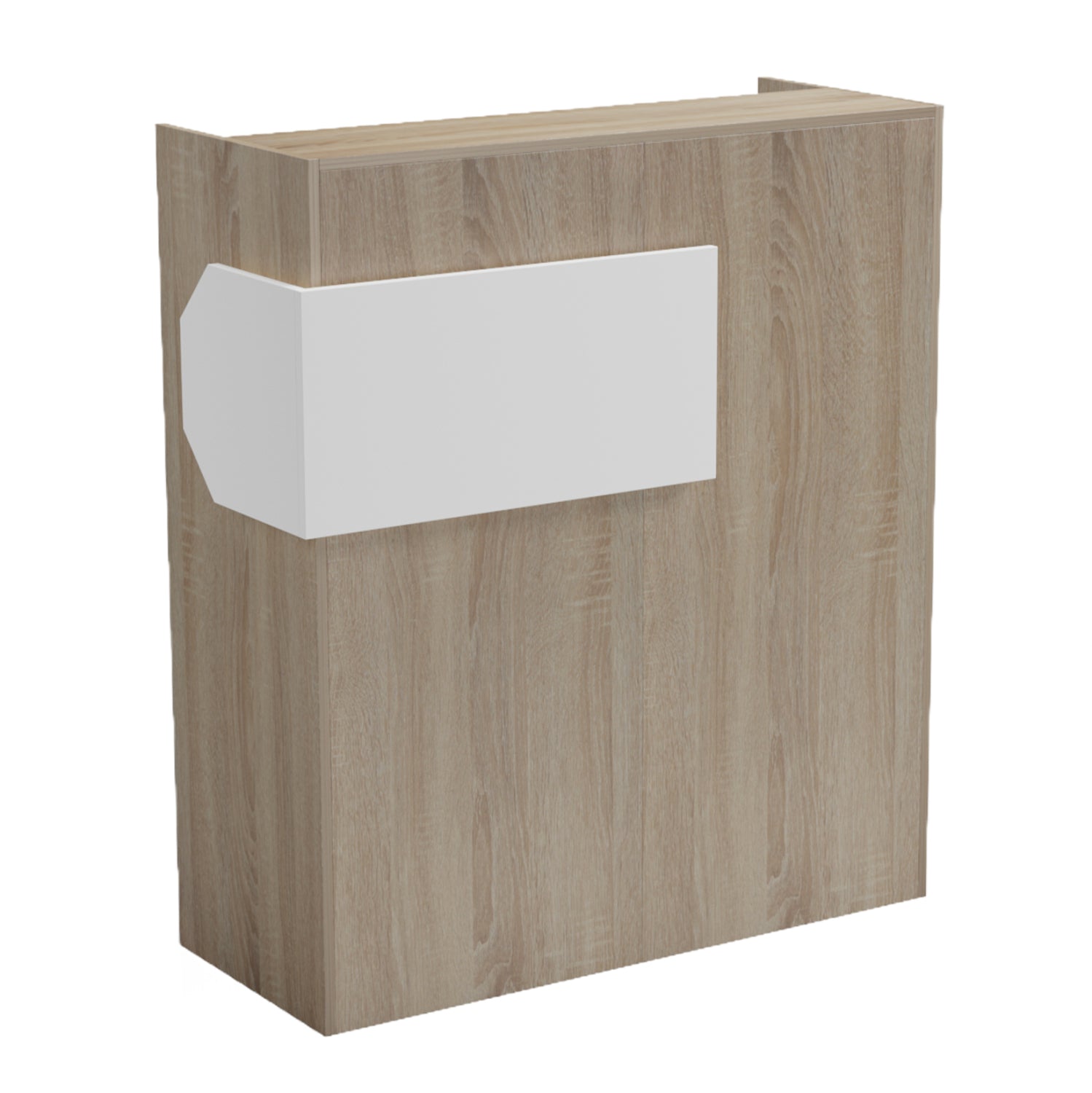 RECEPTION DESK GAND HM2154.01 MELAMINE IN SONAMA/WHITE 95.5x40x110Hcm.