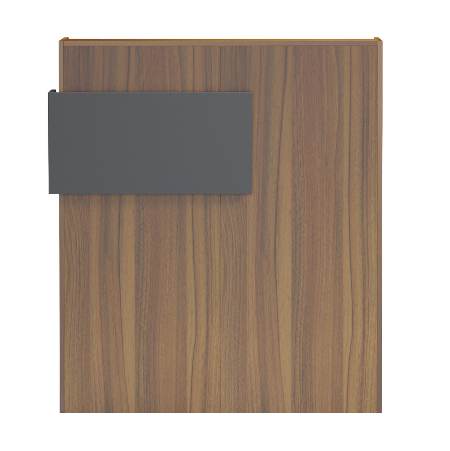 RECEPTION DESK GAND HM2154.03 MELAMINE IN WALNUT-GREY 95.5x40x110Hcm.