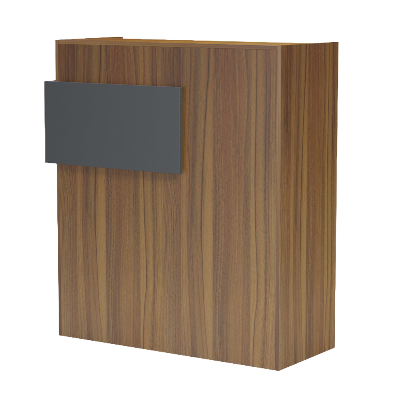 RECEPTION DESK GAND HM2154.03 MELAMINE IN WALNUT-GREY 95.5x40x110Hcm.