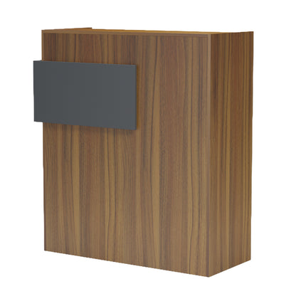 RECEPTION DESK GAND HM2154.03 MELAMINE IN WALNUT-GREY 95.5x40x110Hcm.