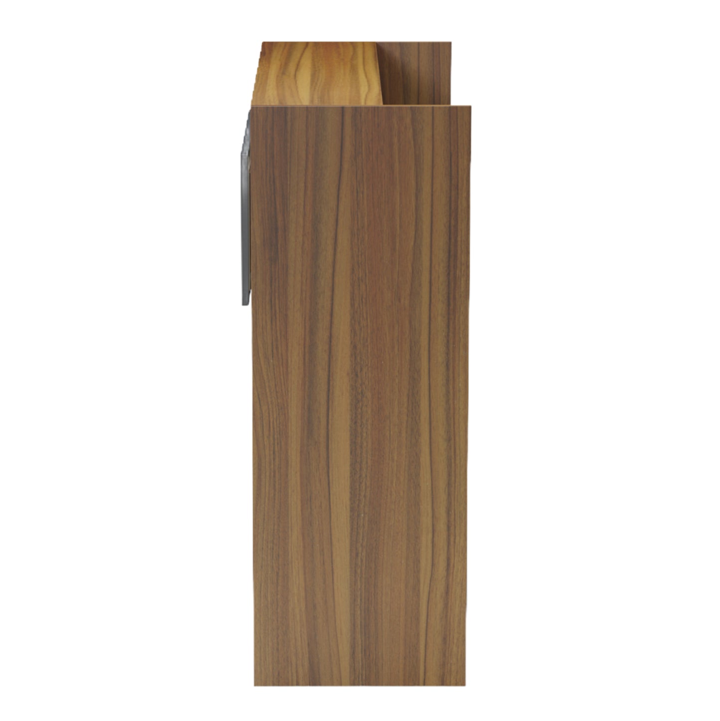RECEPTION DESK GAND HM2154.03 MELAMINE IN WALNUT-GREY 95.5x40x110Hcm.