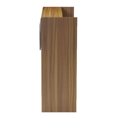 RECEPTION DESK GAND HM2154.03 MELAMINE IN WALNUT-GREY 95.5x40x110Hcm.