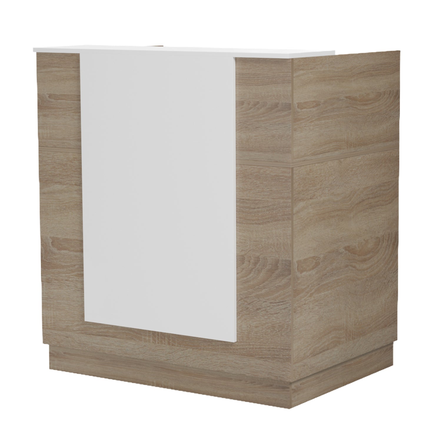 RECEPTION DESK KARMEN HM2155.01 MELAMINE IN SONAMA/WHITE 100x70x110Hcm.