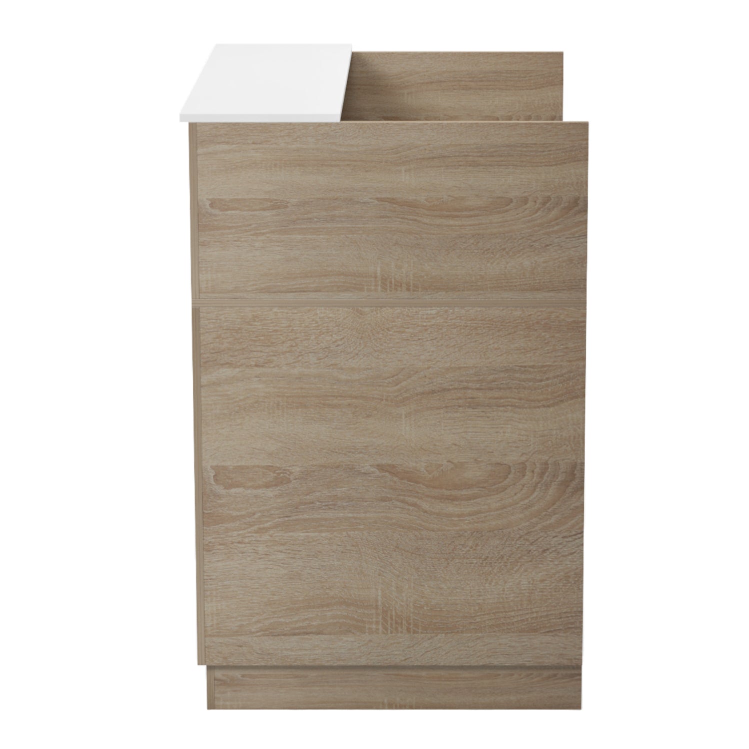 RECEPTION DESK KARMEN HM2155.01 MELAMINE IN SONAMA/WHITE 100x70x110Hcm.
