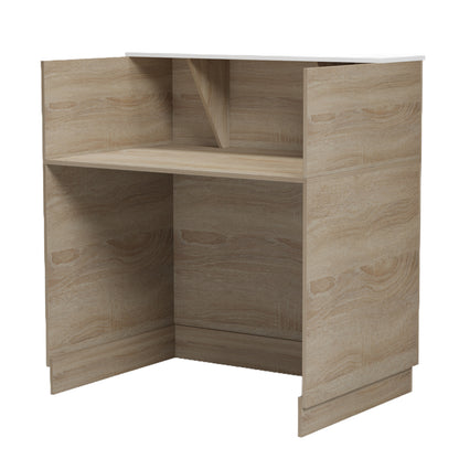 RECEPTION DESK KARMEN HM2155.01 MELAMINE IN SONAMA/WHITE 100x70x110Hcm.