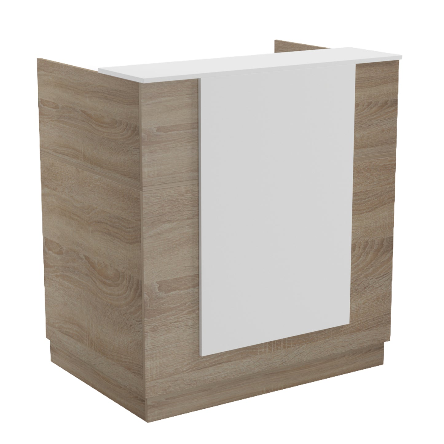 RECEPTION DESK KARMEN HM2155.01 MELAMINE IN SONAMA/WHITE 100x70x110Hcm.