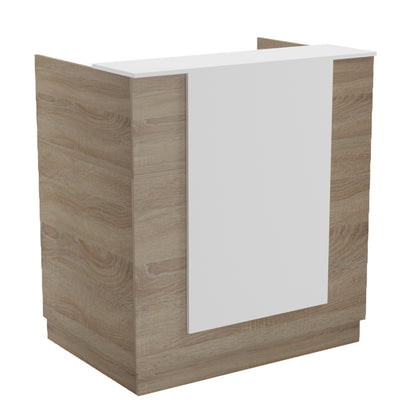 RECEPTION DESK KARMEN HM2155.01 MELAMINE IN SONAMA/WHITE 100x70x110Hcm.