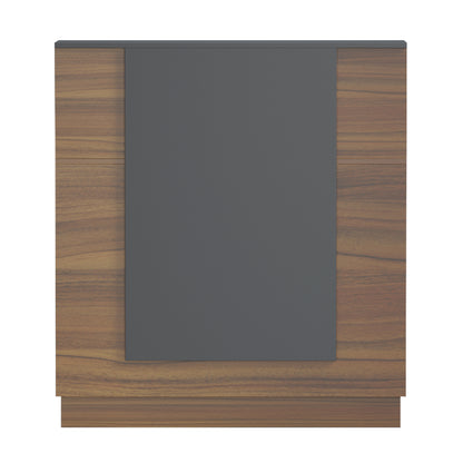 RECEPTION DESK KARMEN HM2155.03 MELAMINE IN WALNUT/GREY 100x70x110Hcm.