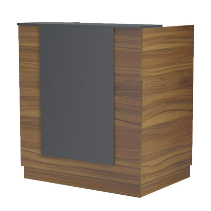 RECEPTION DESK KARMEN HM2155.03 MELAMINE IN WALNUT/GREY 100x70x110Hcm.
