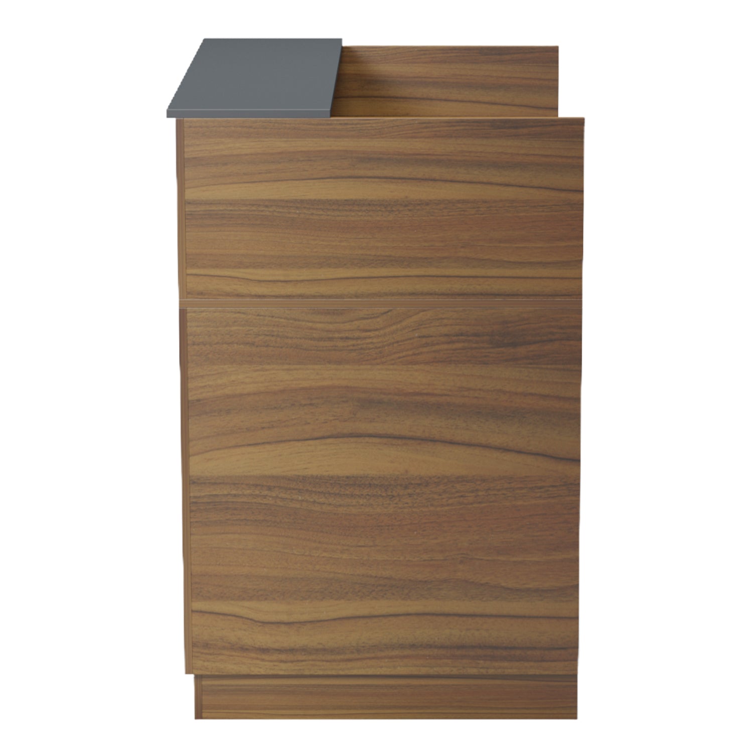 RECEPTION DESK KARMEN HM2155.03 MELAMINE IN WALNUT/GREY 100x70x110Hcm.